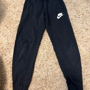 Nike Black Jogger Sweatpants with Elastic Cuffs